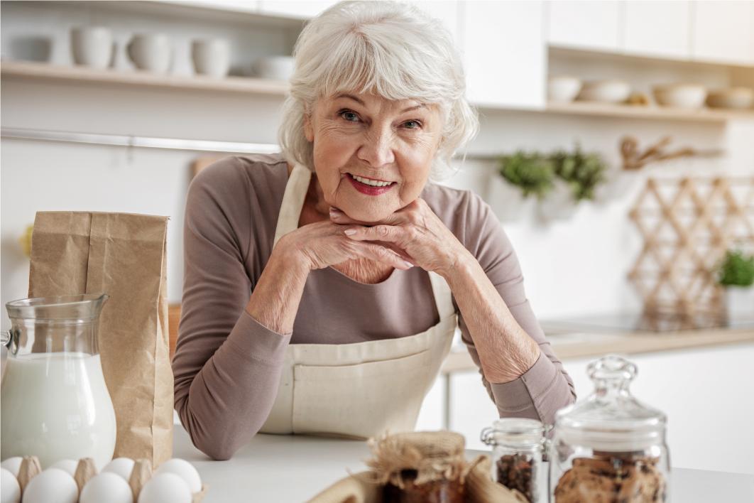 Woman smiling