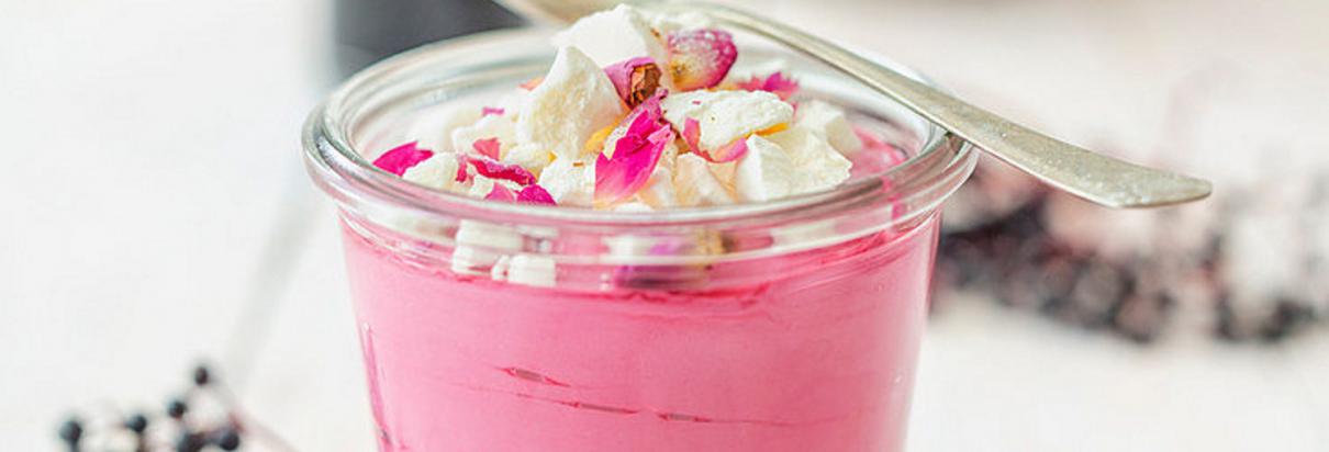 Mousse de Mirtilo e Baunilha