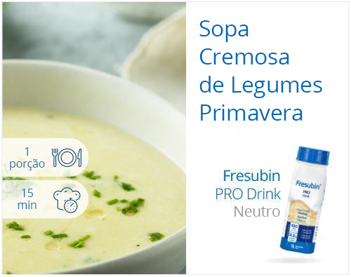 Sopa cremosa de legumes Primavera