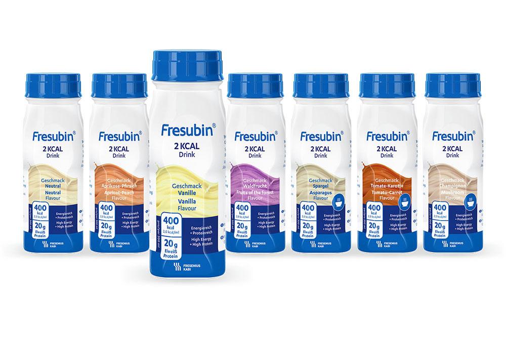 Produktvielfalt von Fresubin Trinknahrung