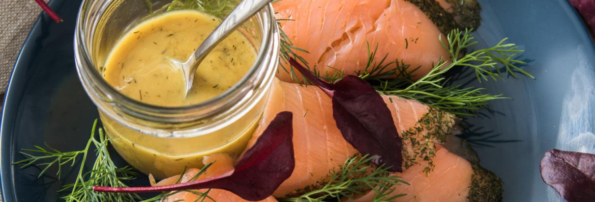 Salmon Fillet on Warm Gherkins