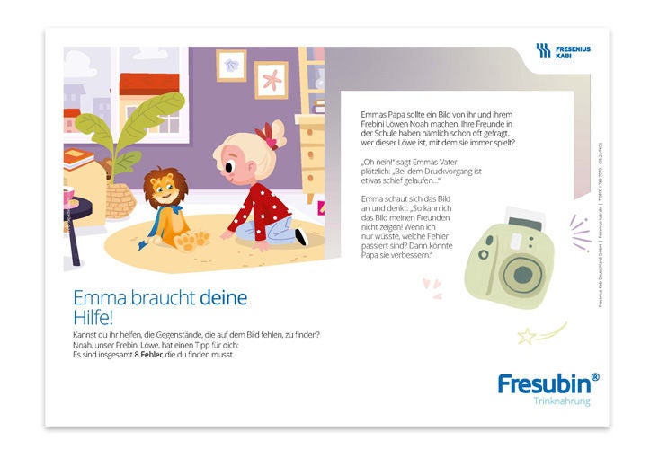 Erste Seite der Anleitung zum Frebini Suchbild mit einer Geschichte