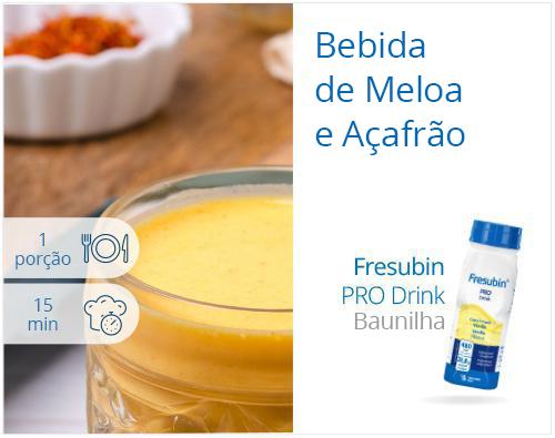Bebida de meloa e acafrao