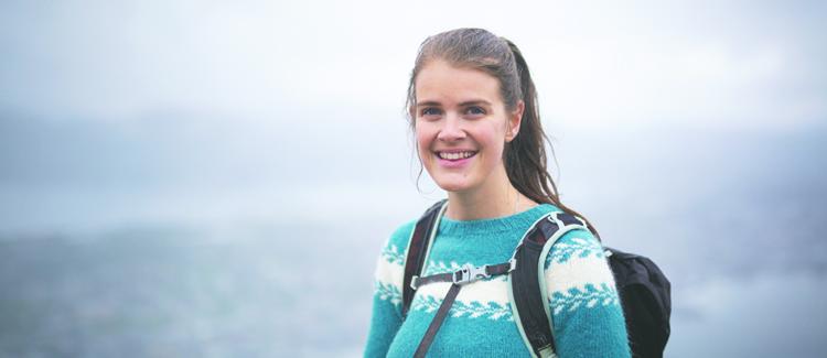 Woman smiling
