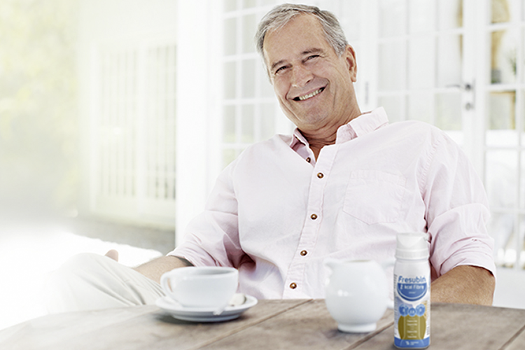 Man having breakfast