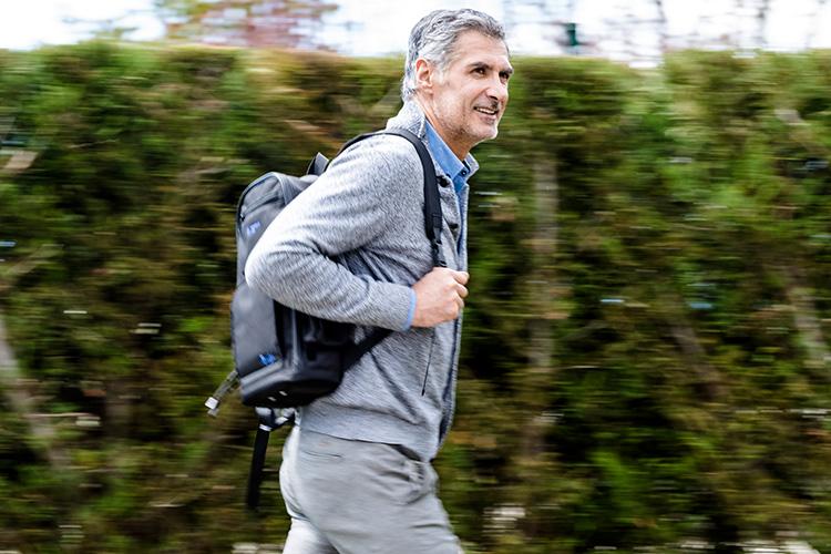 Man with backpack