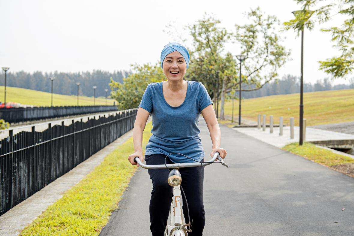 Patientin Krebs Fahrradfahren