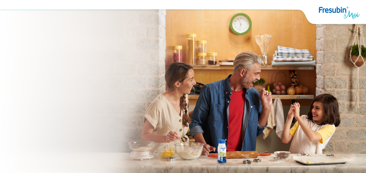 Family in kitchen