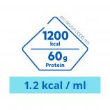Fresubin Sondennahrung: Nährwerte Fresubin 1200 COMPLETE pro Beutel(1000 ml): 1200 kcal, 60g Protein. 1.2 kcal / ml.