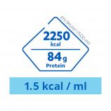 Fresubin Sondennahrung: Nährwerte Fresubin 2250 COMPLETE pro Beutel(1500 ml): 2250 kcal, 84g Protein. 1.5 kcal / ml.
