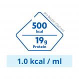 Fresubin Sondennahrung: Nährwerte Fresubin ORIGINAL FIBRE pro Beutel(500 ml): 500 kcal, 19g Protein. 1.0 kcal / ml.