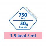 Fresubin Sondennahrung: Nährwerte Supportan pro Beutel(500 ml): 750 kcal, 50g Protein. 1.5 kcal / ml.