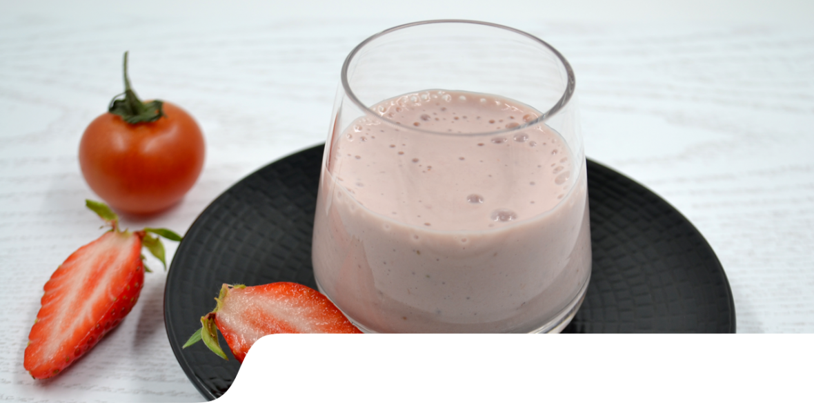 Smoothie vanille fraise tomate