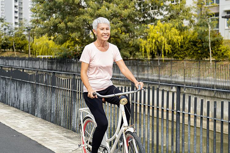 rosemary on bike