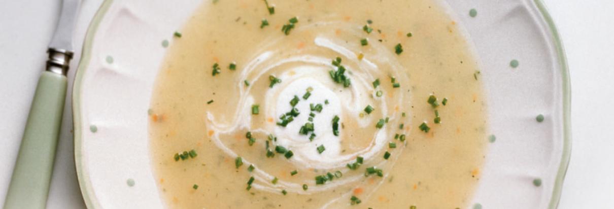 Potato soup with sour cream