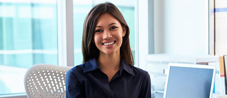 young woman at the office